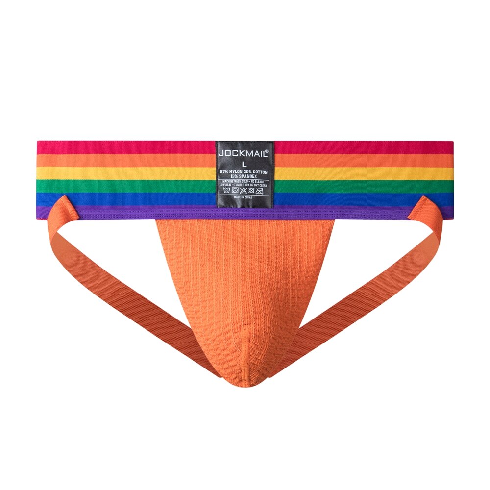 ORLVS UNDERWEAR | Jockmail Rainbow Pride Jockstrap | GAY UNDERWEAR