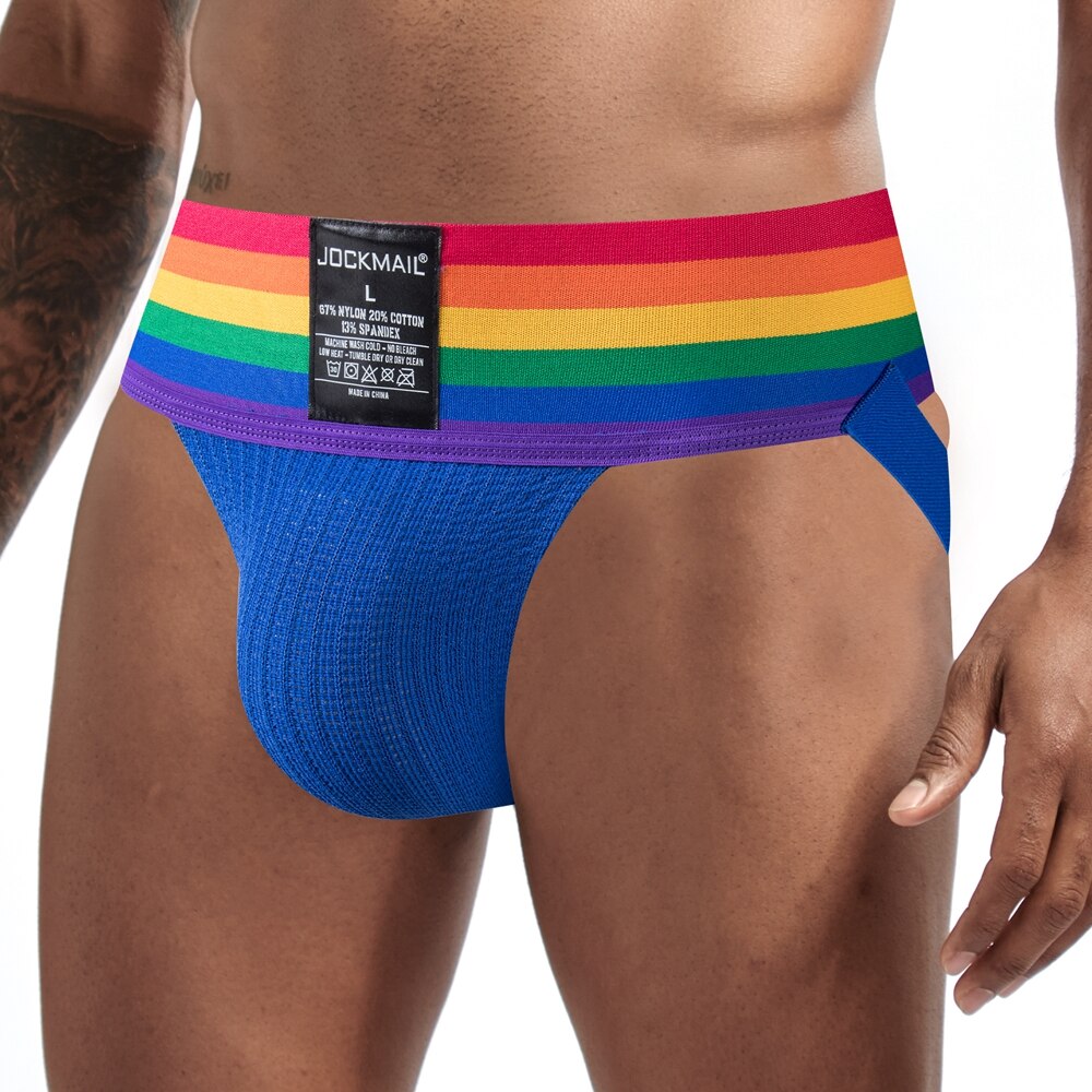 ORLVS UNDERWEAR | Jockmail Rainbow Pride Jockstrap | GAY UNDERWEAR