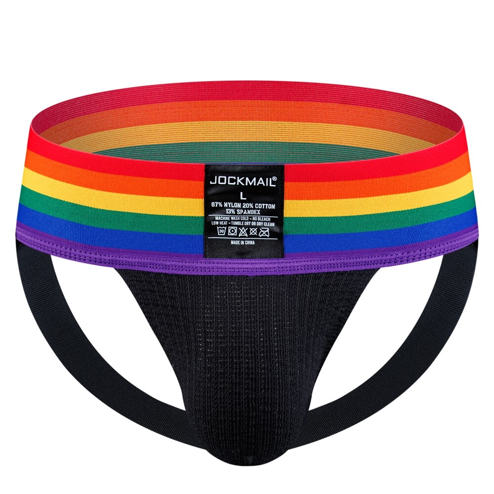 ORLVS UNDERWEAR | Jockmail Rainbow Pride Jockstrap | GAY UNDERWEAR