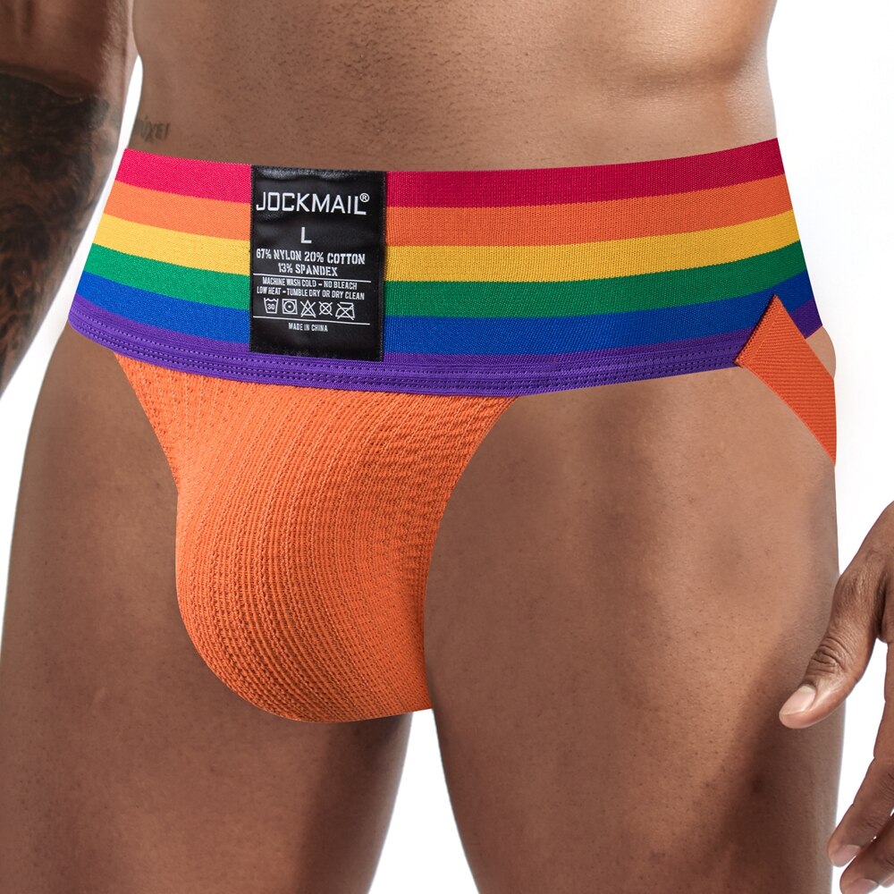 ORLVS UNDERWEAR | Jockmail Rainbow Pride Jockstrap | GAY UNDERWEAR