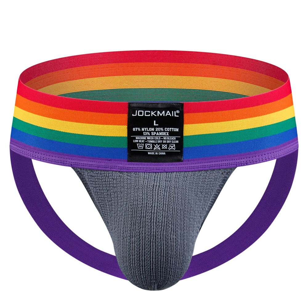 ORLVS UNDERWEAR | Jockmail Rainbow Pride Jockstrap | GAY UNDERWEAR