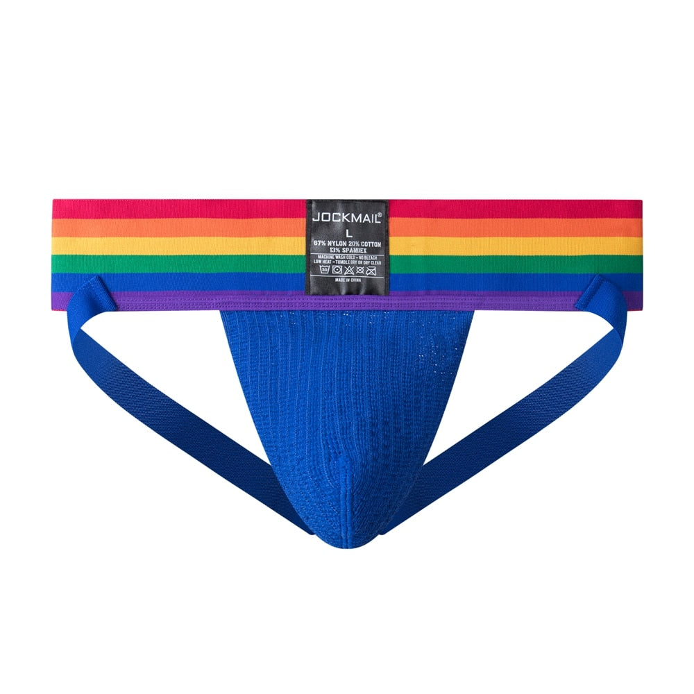 ORLVS UNDERWEAR | Jockmail Rainbow Pride Jockstrap | GAY UNDERWEAR