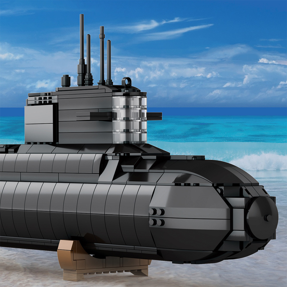  1498PCS Combat Submarine Building Blocks Set 