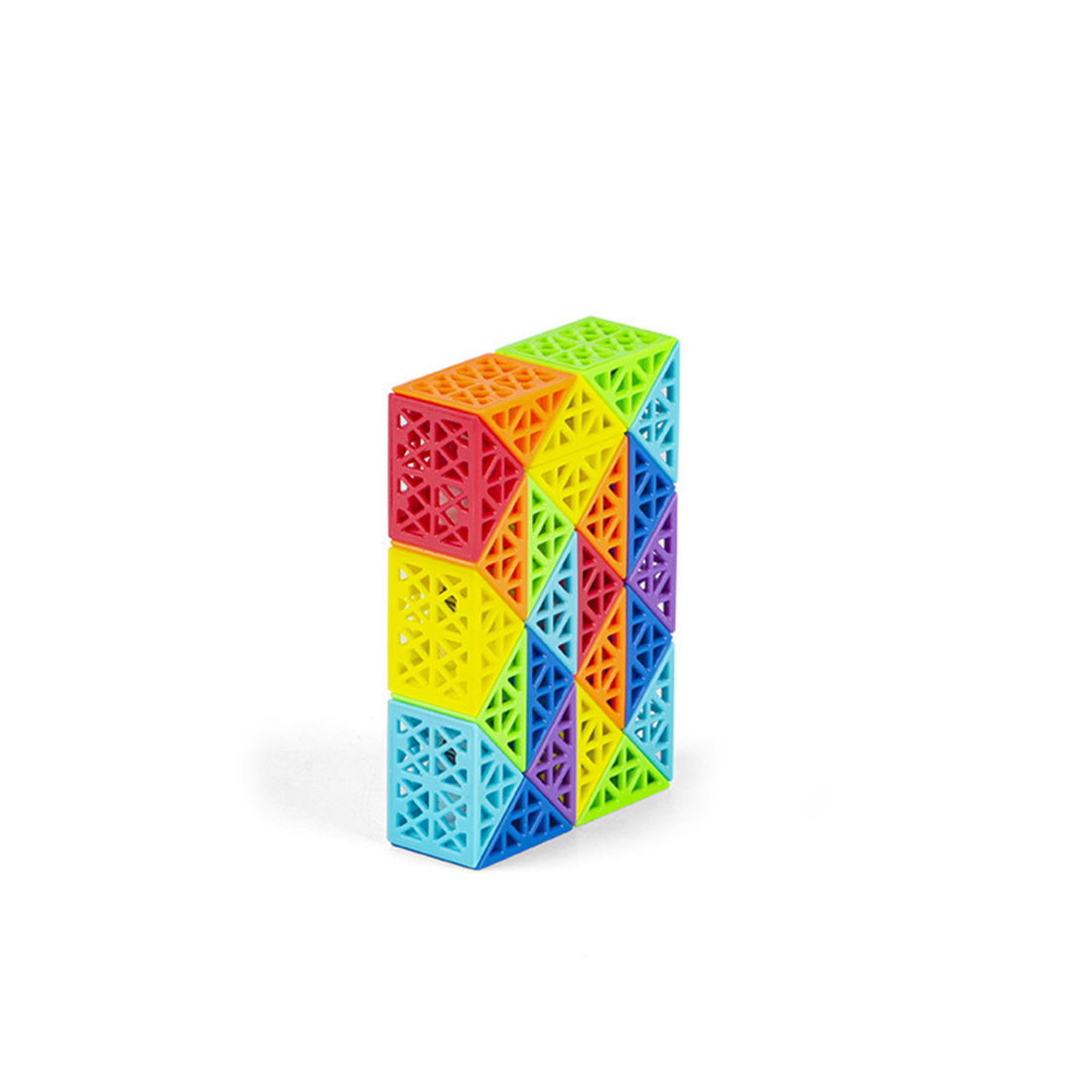 Diansheng Colorful Hollow-24 Sections Variety Magic Snake Cube Puzzle