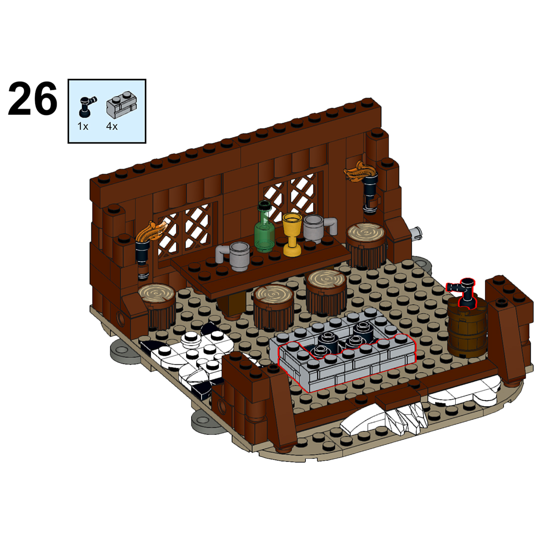 746PCS The Viking Mead Hall Medieval Building Blocks Set 