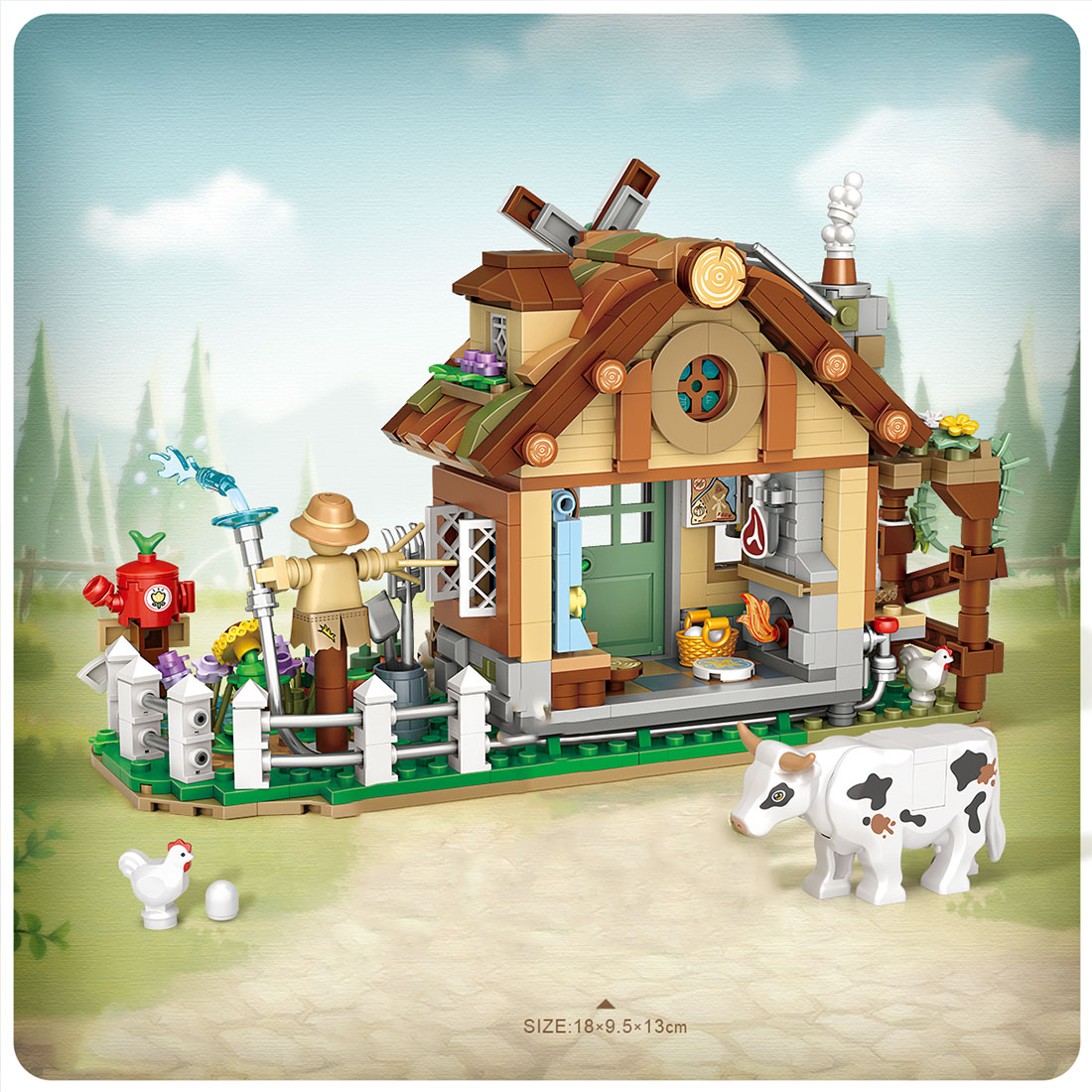 899PCS Farm Cottage Building Blocks Set 