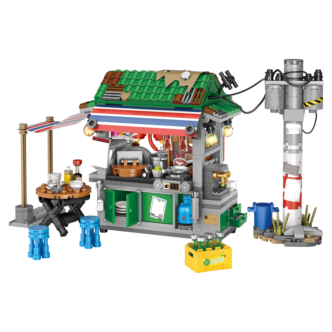 665PCS Snack Stand Building Blocks Set  