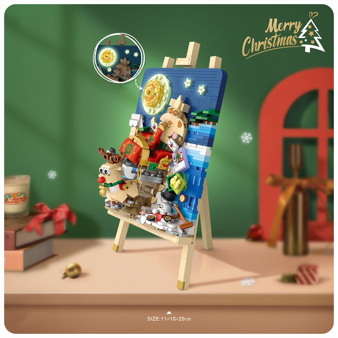 646PCS Christmas Sleigh Building Blocks Set 