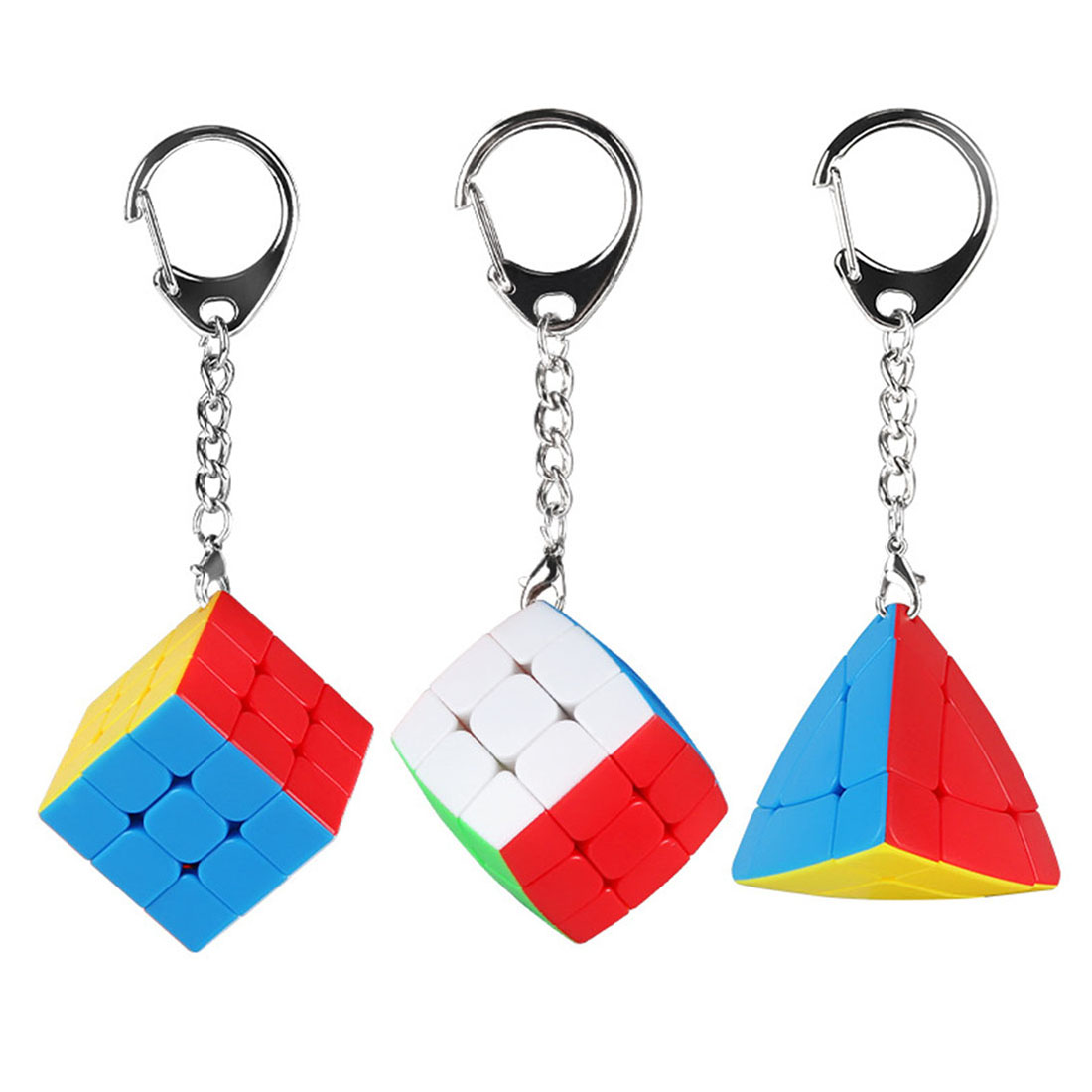 Mini Speed Cube 2x2+3x3+Pyraminx Keychain Cube Bundle