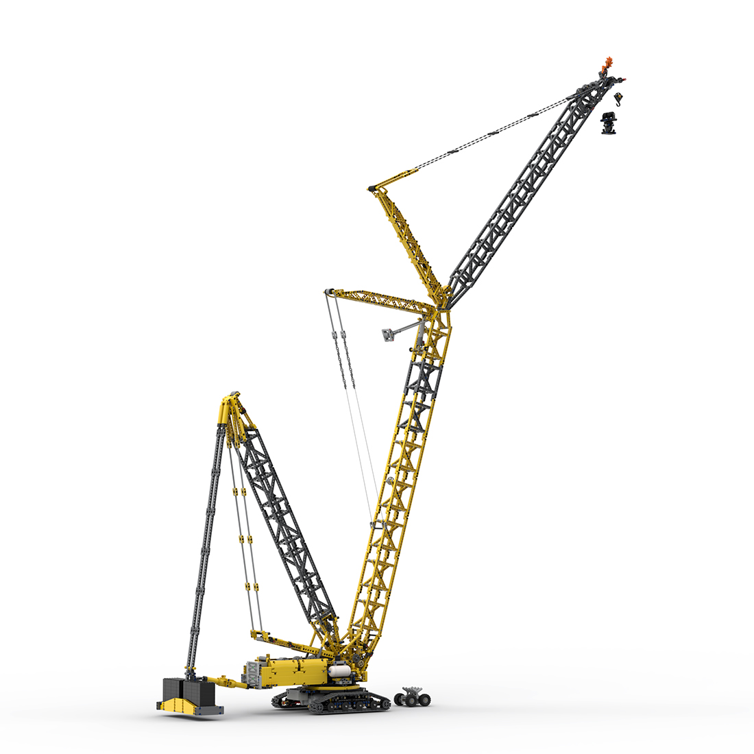 3927Pcs Crane Bricks Building Block Set With 10 Motors