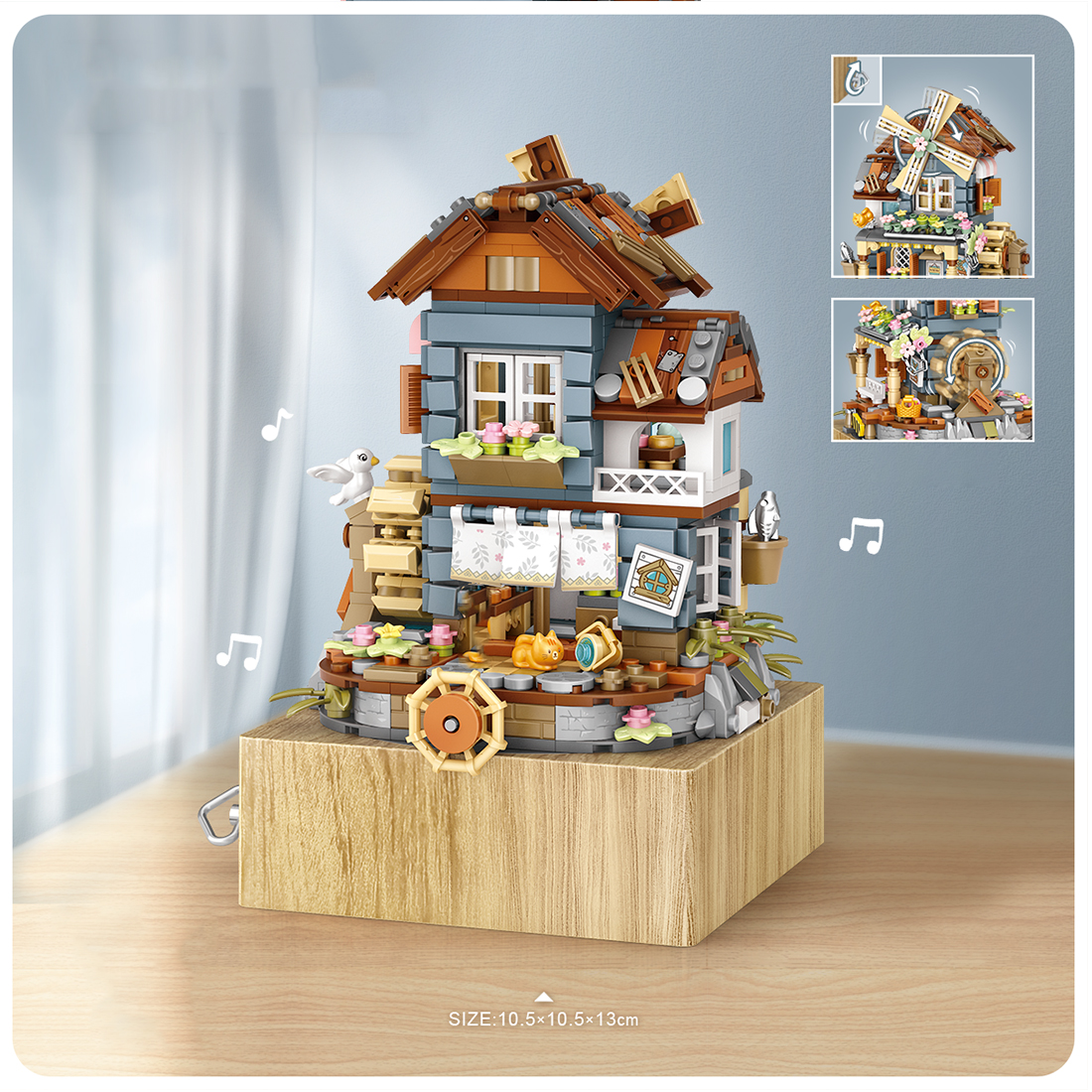 799PCS Windmill Music Box Building Blocks Set  