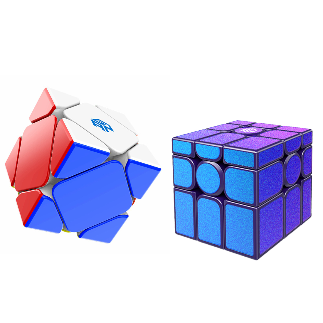 GAN Magnetic Speed Cube Set Skewb 3x3 Mirror Cube Bundle