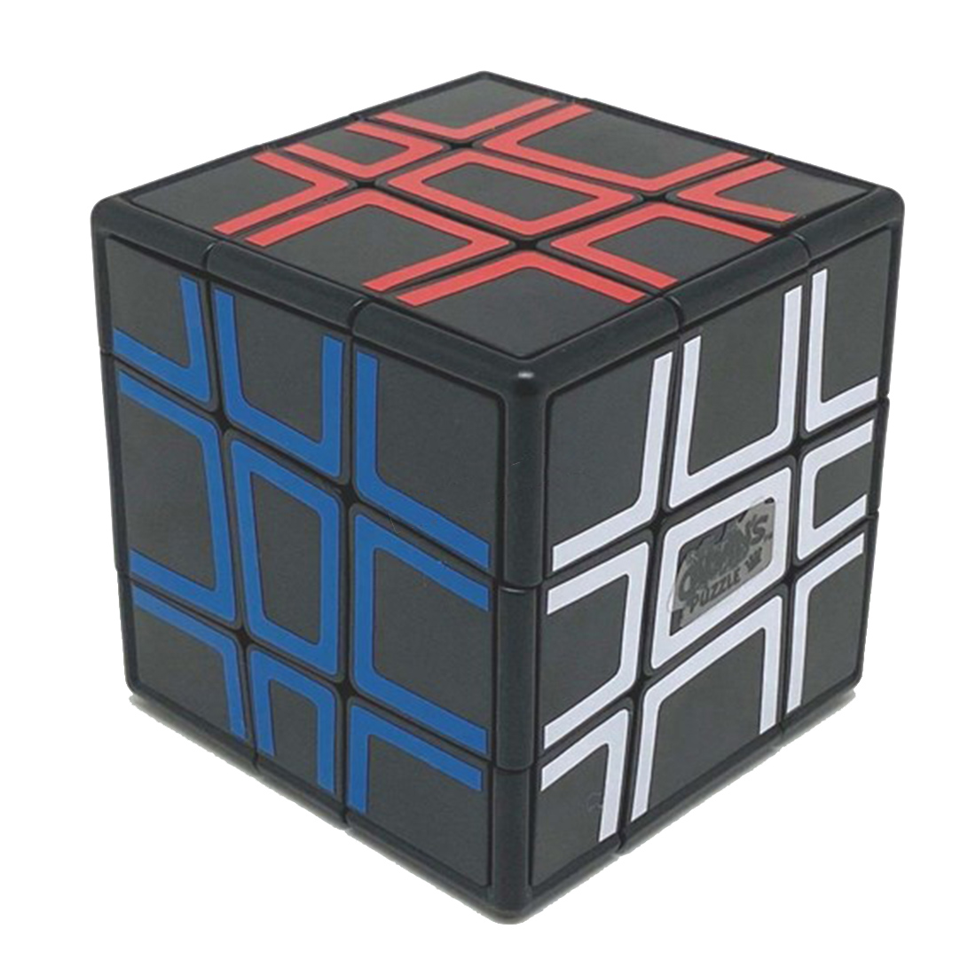 Calvin's Oskar 3x3 Abnormity Mixup Cube (Black Body/6-color Hollow Stickers)