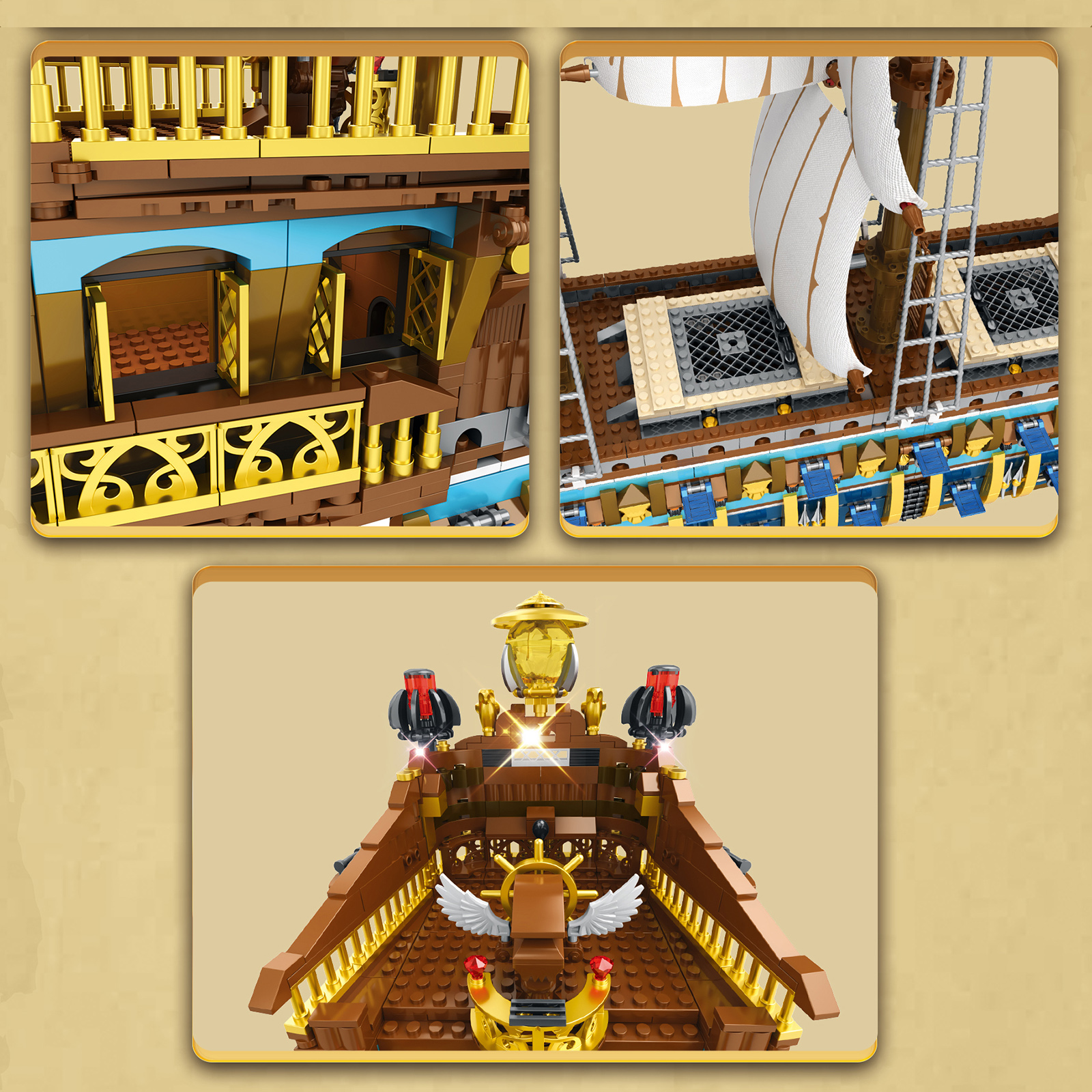 3162PCS Royal Fleet Corsair Building Blocks Set 