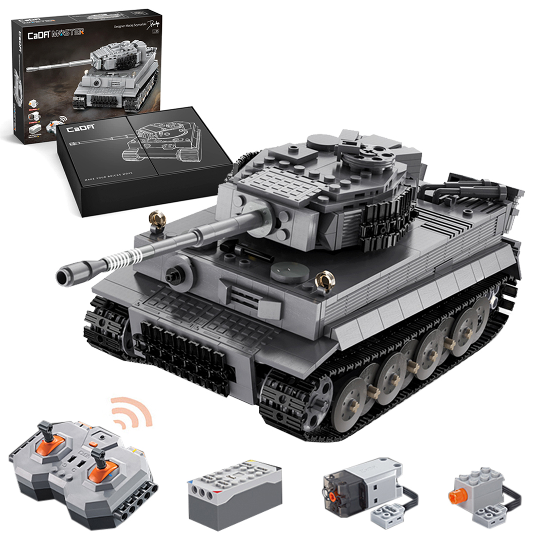  925PCS World War II Classic Tiger Tank Building Blocks Set