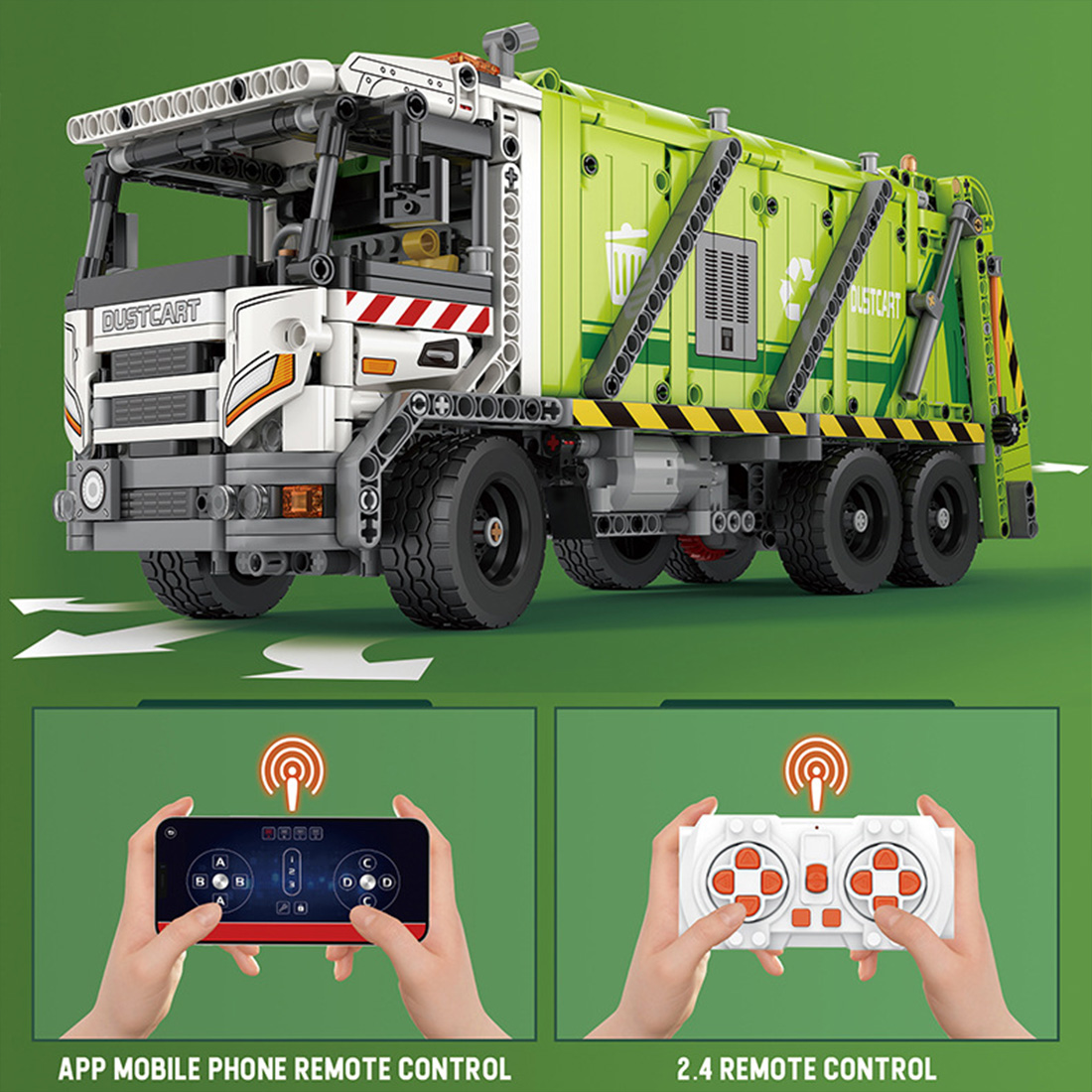 1468PCS Compression Refuse Collector Building Blocks Set 