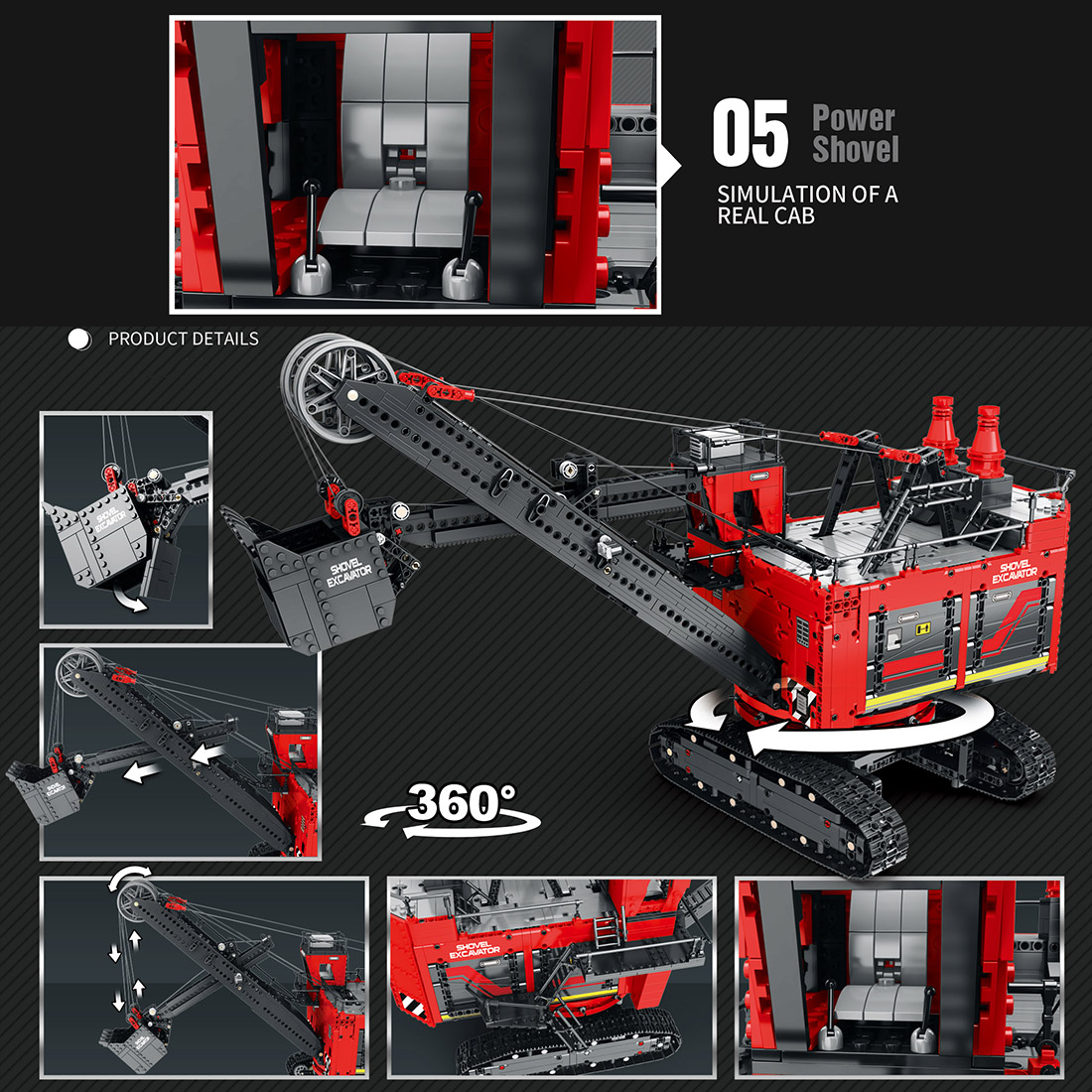 2968PCS Electric  Shovel Building Blocks Set 