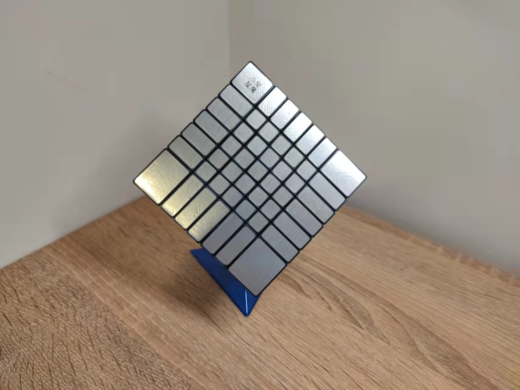 3D Printed 7x7 Mirror Speed Cube (Black&Silver)