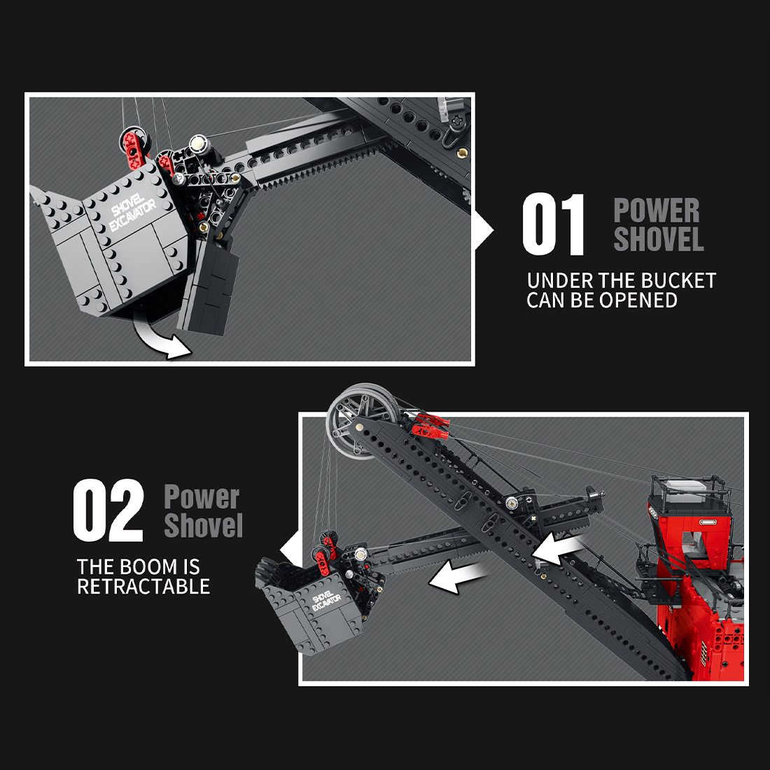 2968PCS Electric  Shovel Building Blocks Set 