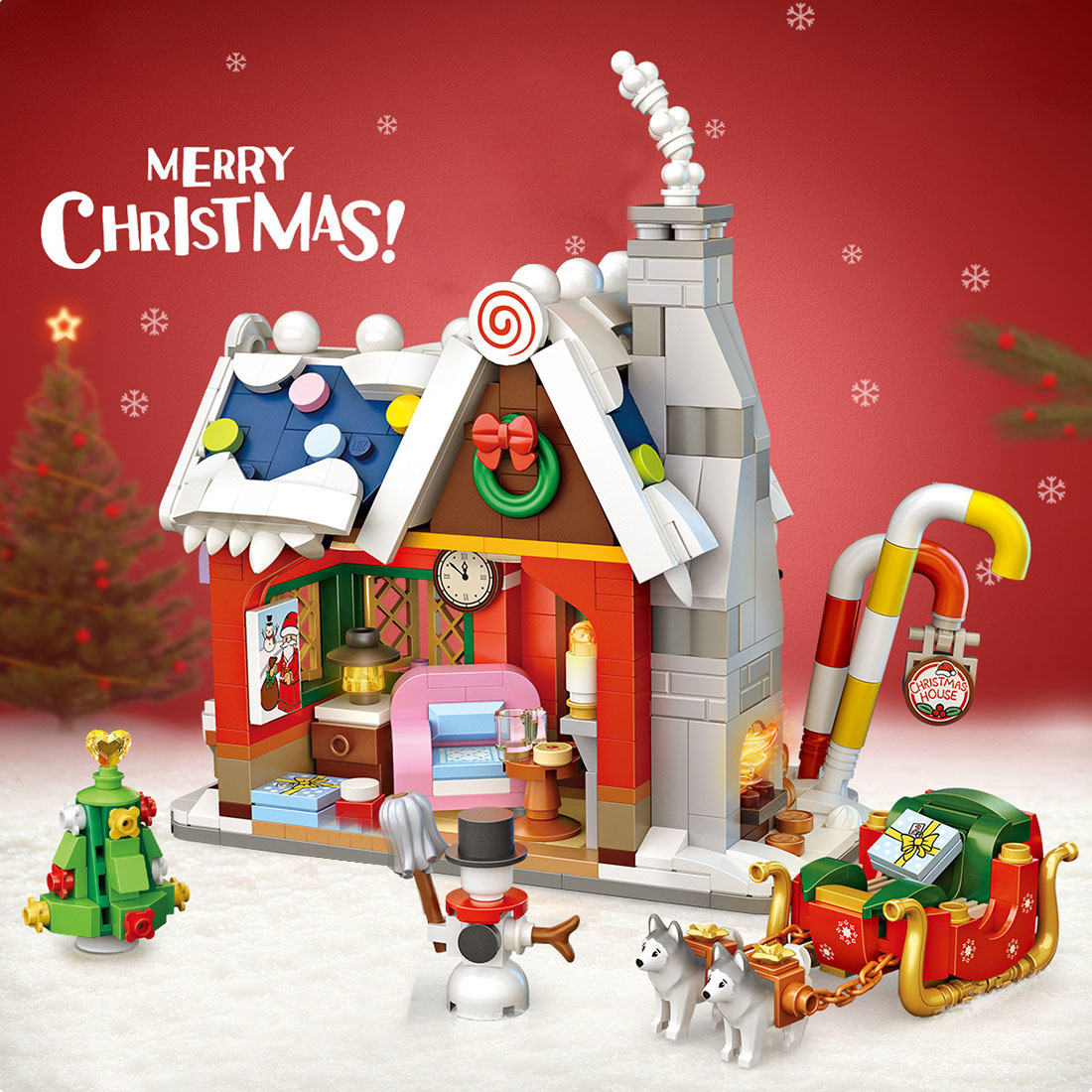 788Pcs Christmas House Building Blocks Set