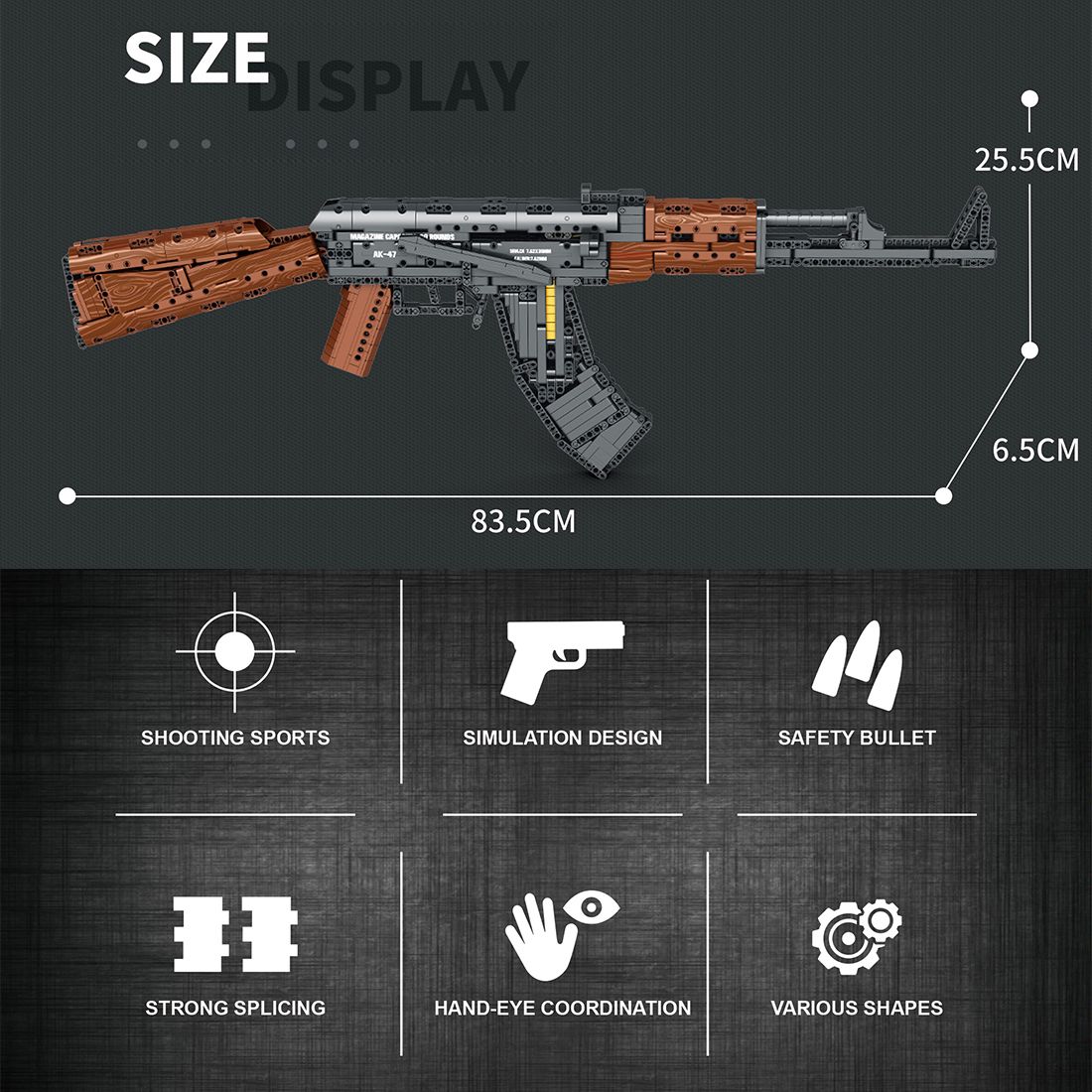 1366+PCS AK-47 Mechanical Building Blocks Set