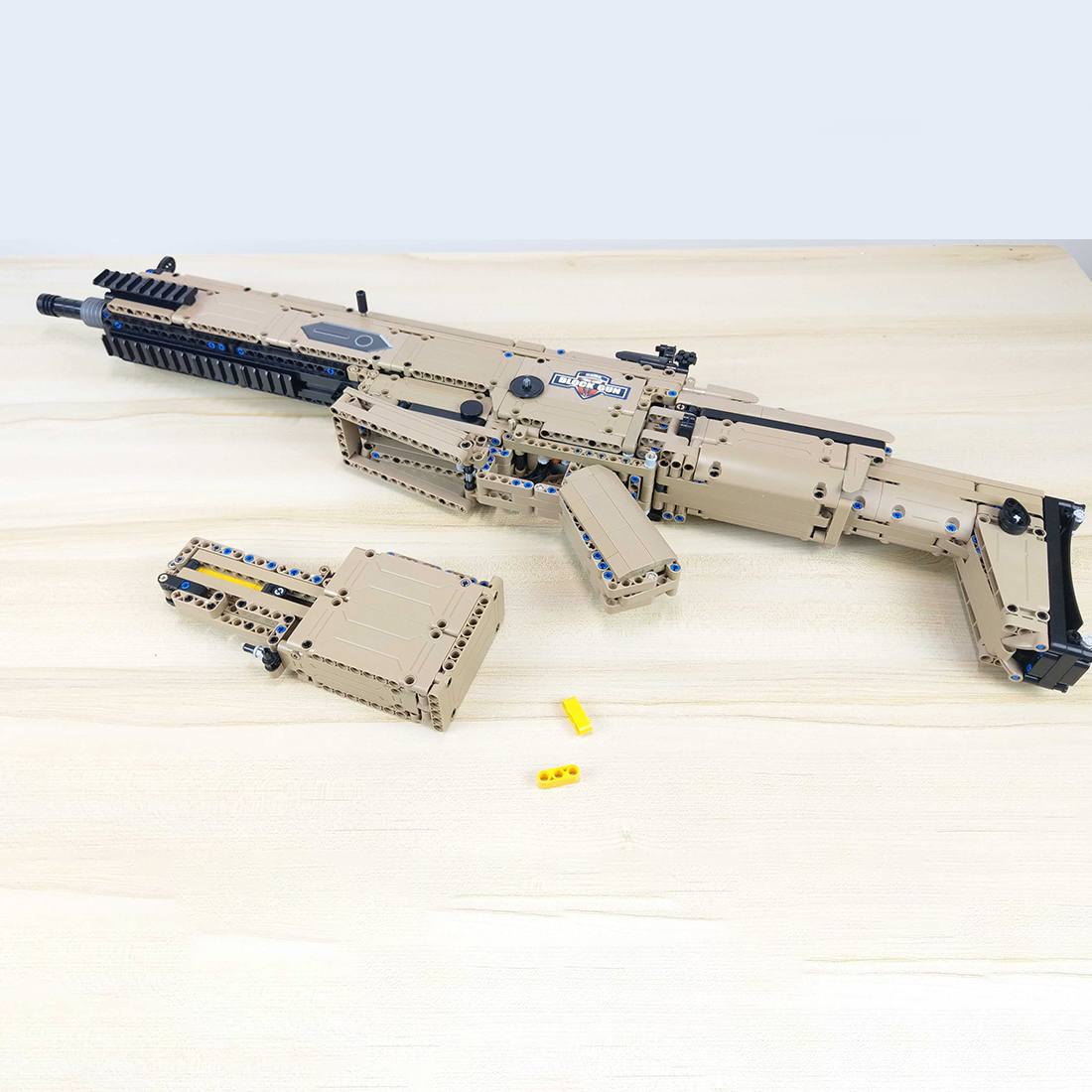 1406+Pcs  Shooting Blaster Toy Mechanical Weapon Building Blocks Set With Motor 