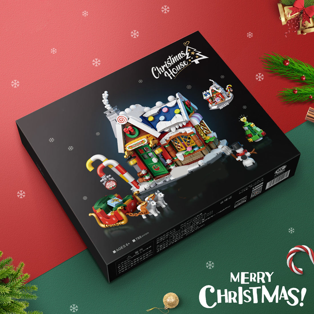 788Pcs Christmas House Building Blocks Set