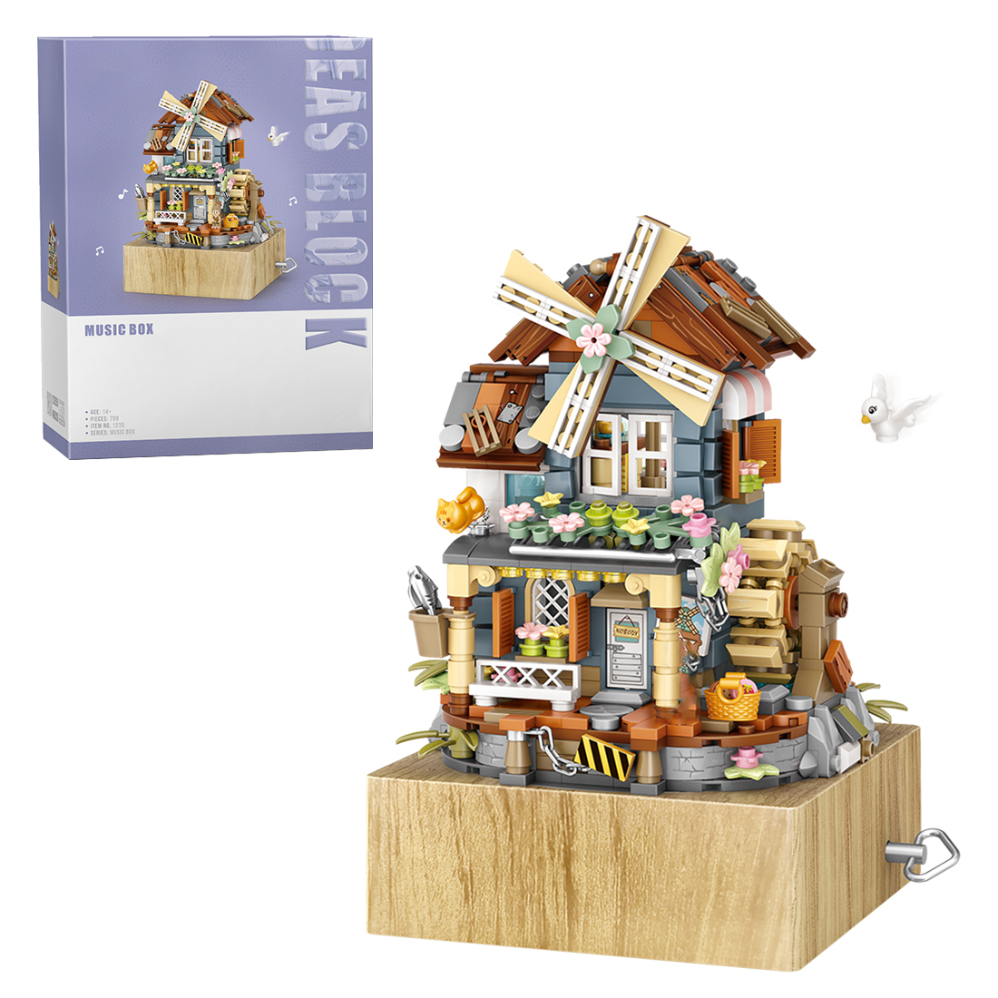 799PCS Windmill Music Box Building Blocks Set  