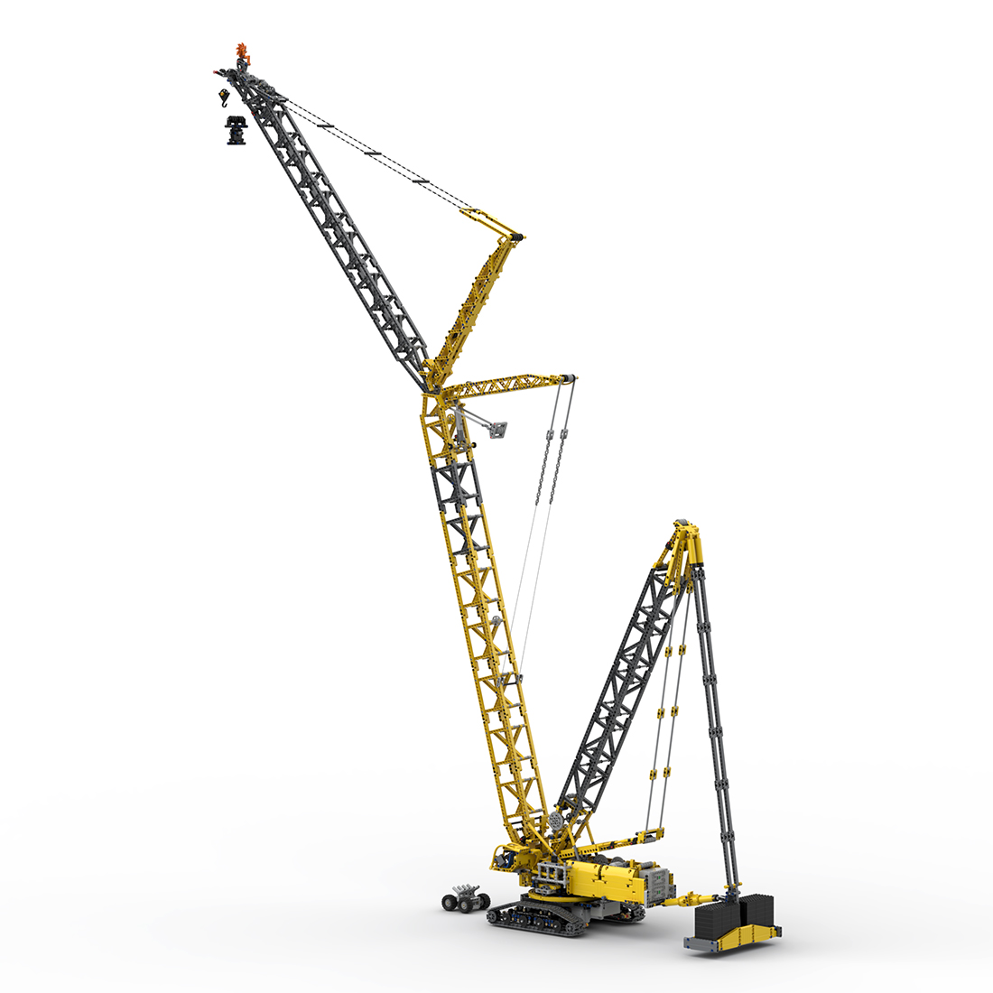 3927Pcs Crane Bricks Building Block Set With 10 Motors