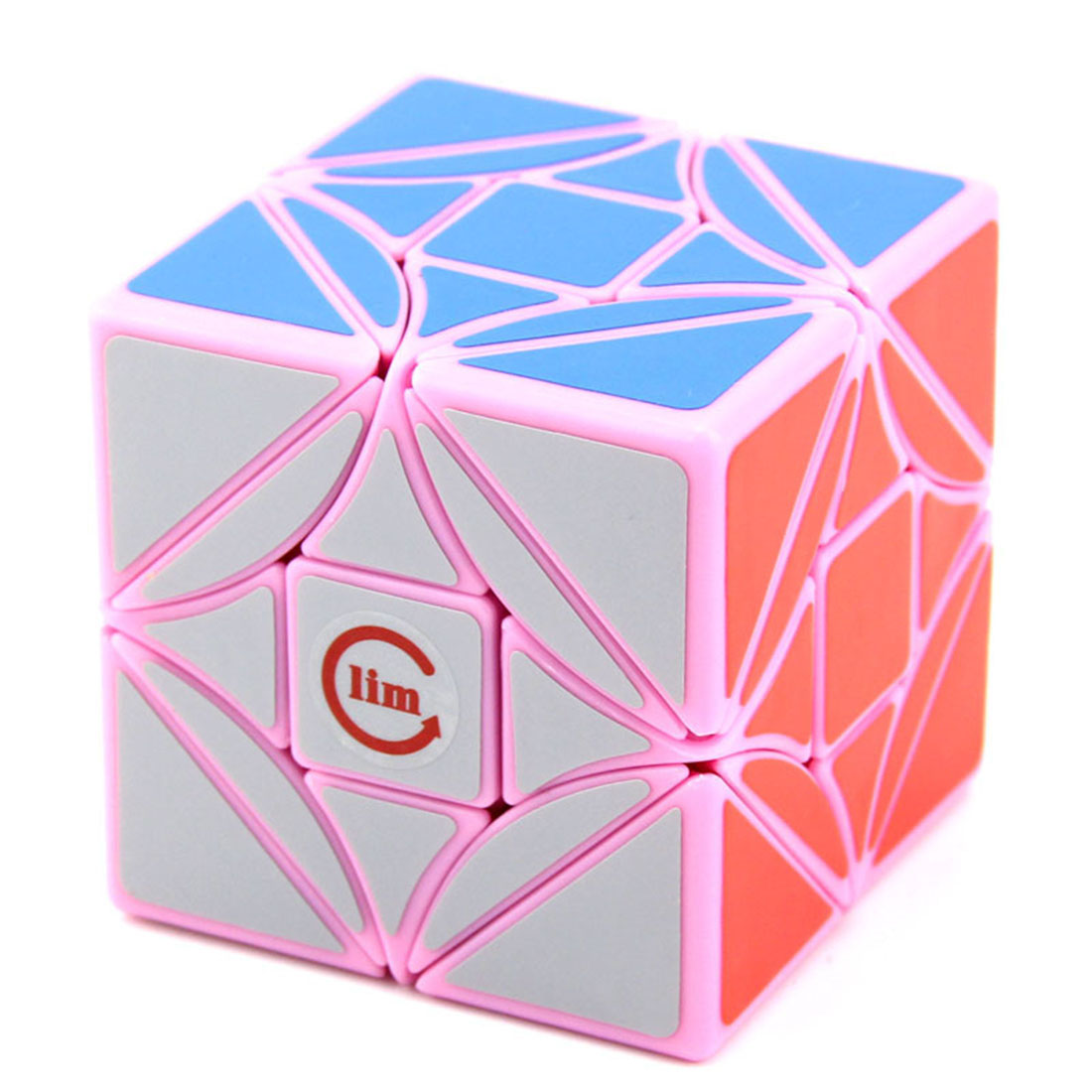 Funs LimCube 3x3 Dreidel Speed Cube (Pink)