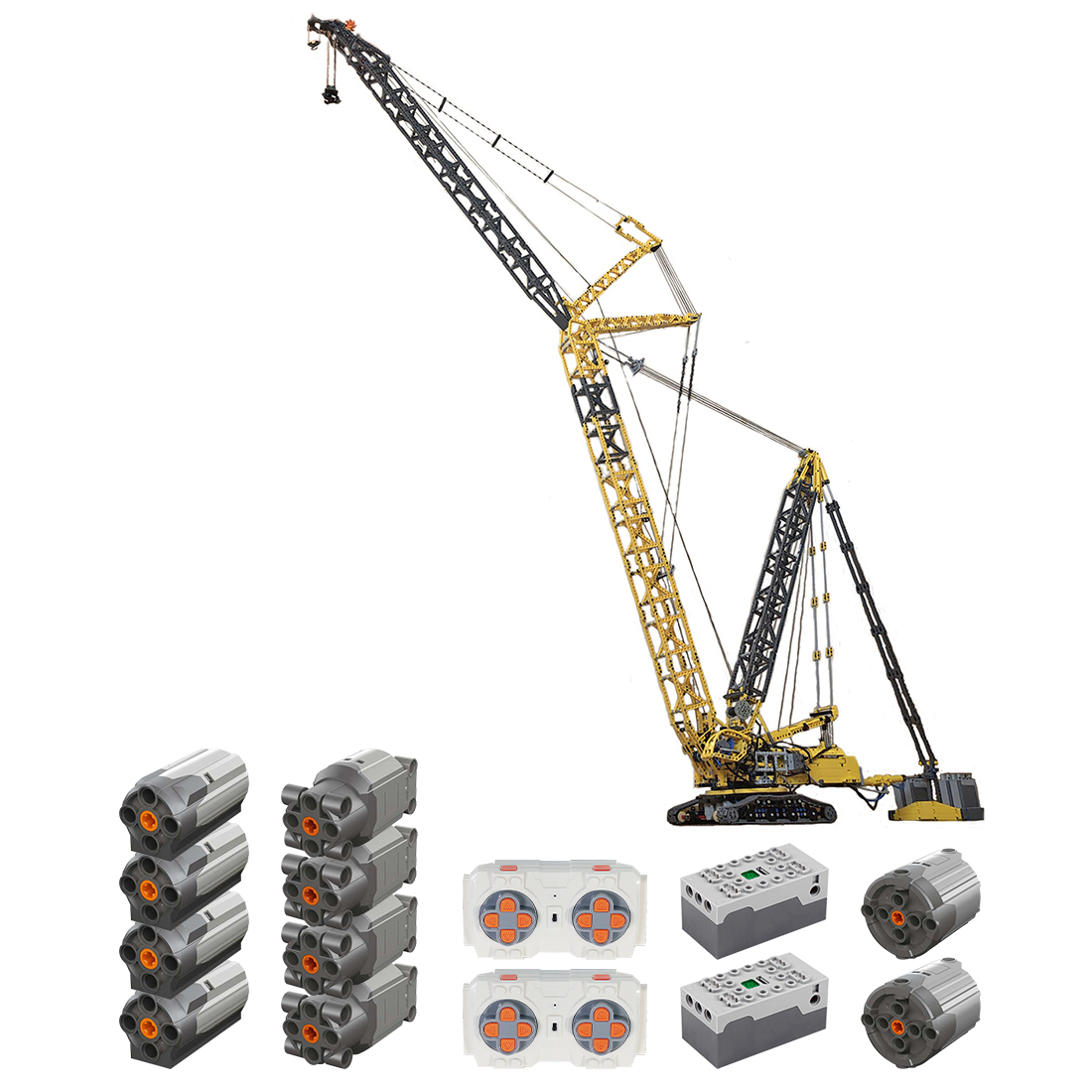 3927Pcs Crane Bricks Building Block Set With 10 Motors