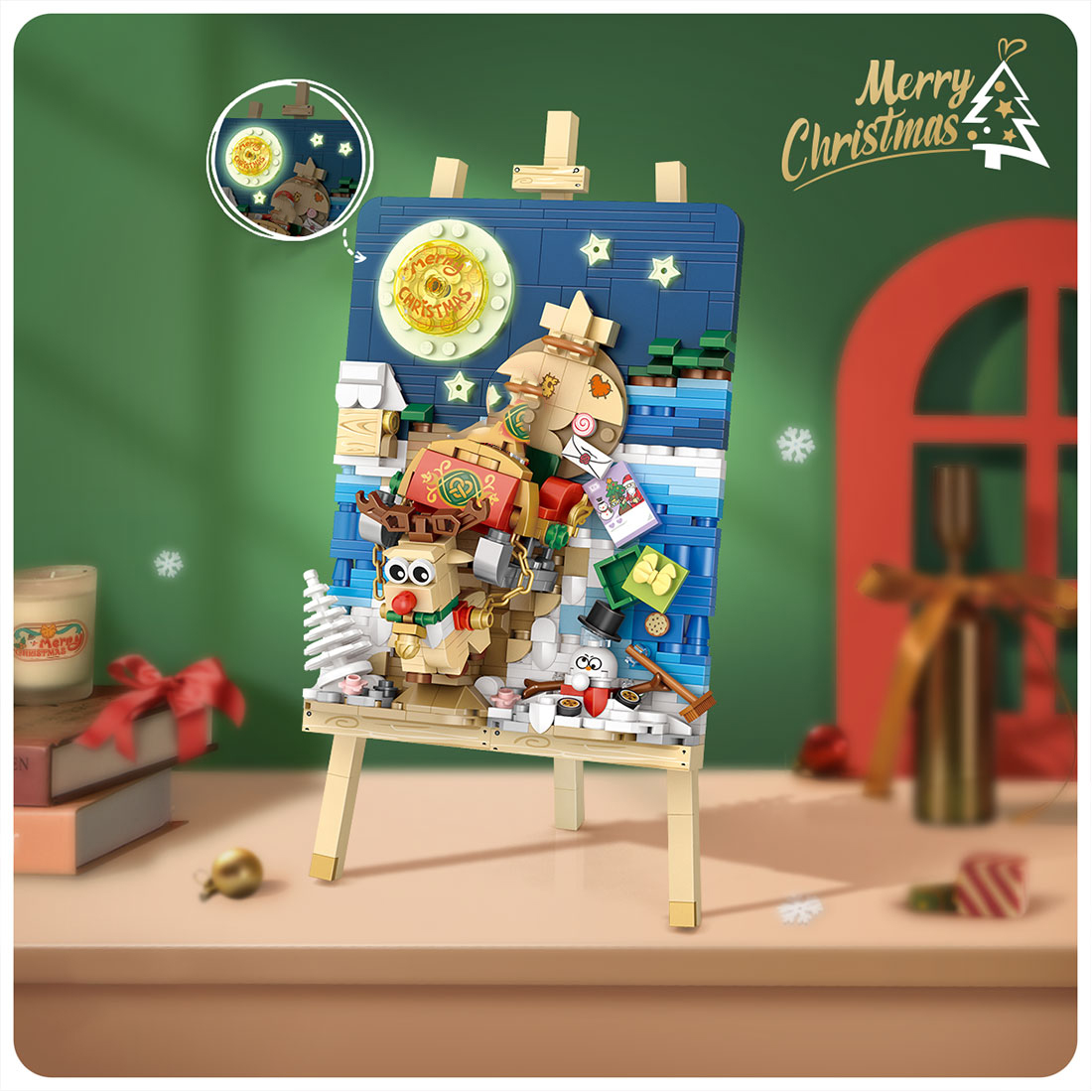 646PCS Christmas Sleigh Building Blocks Set 