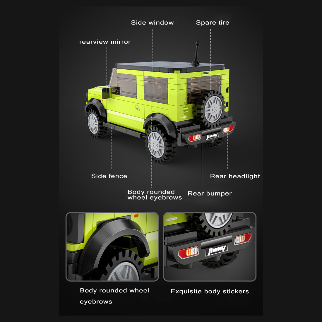 192Pcs JIMNY Off-road Vehicle Building Block Set