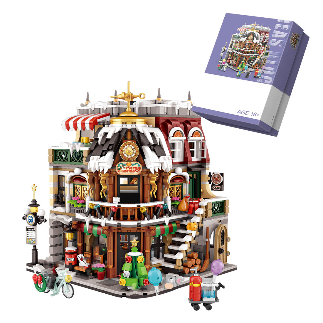 2,506PCS Christmas Cafe Model Building Blocks Set 