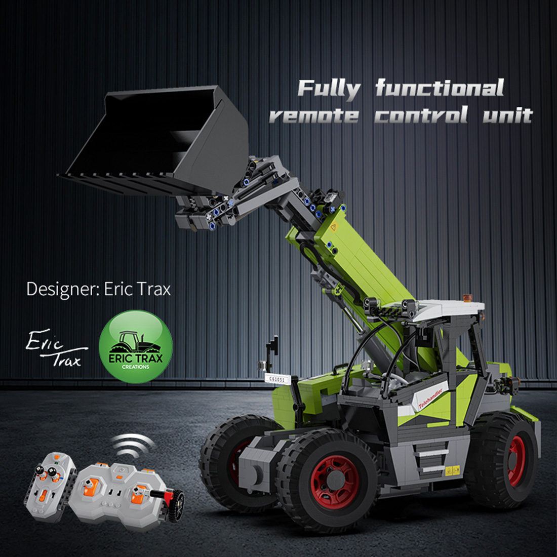 1469Pcs Telescopic Loader Vehicle Building Block Set