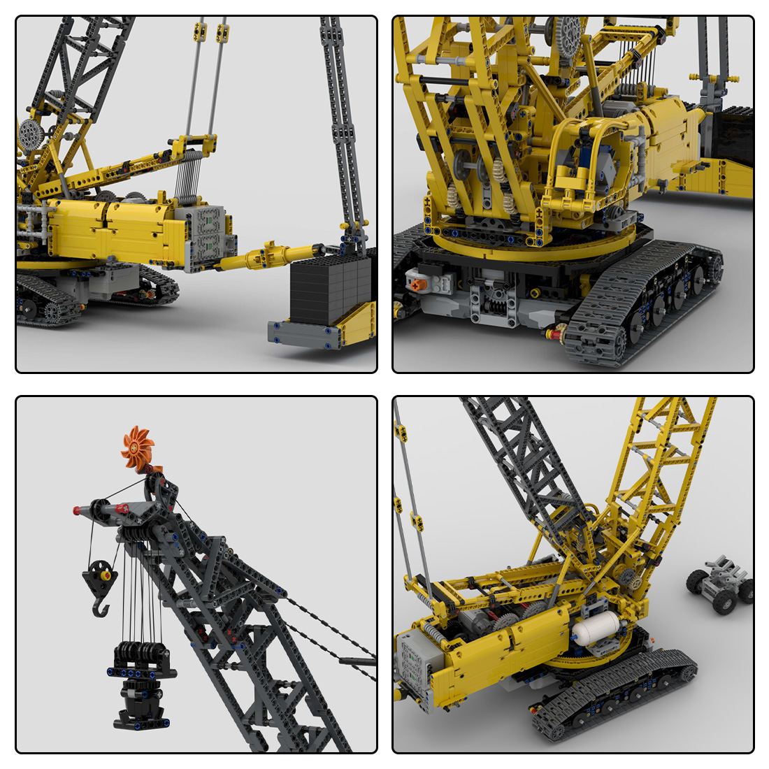 3927Pcs Crane Bricks Building Block Set With 10 Motors