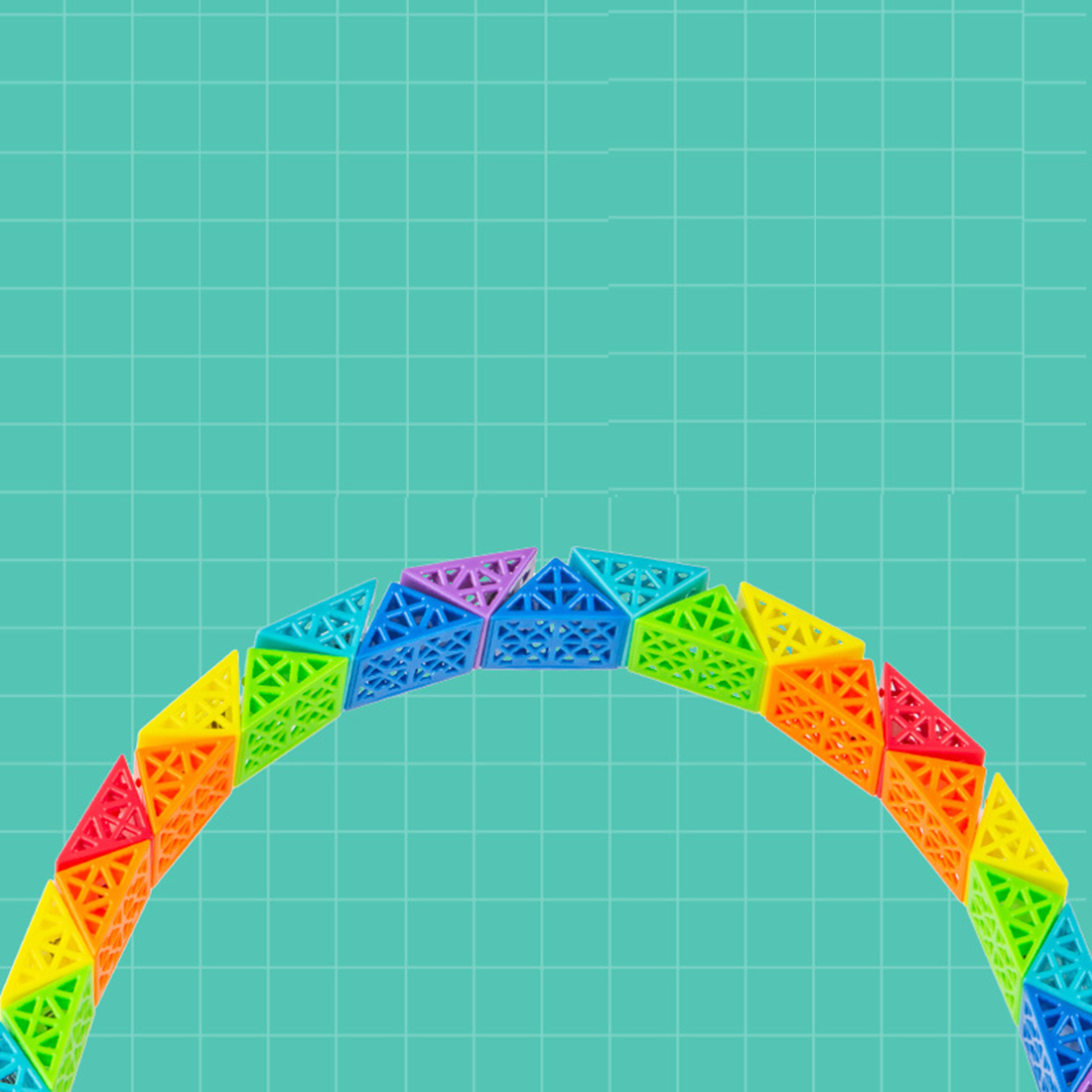 Diansheng Colorful Hollow-72 Sections Variety Magic Snake Cube Puzzle