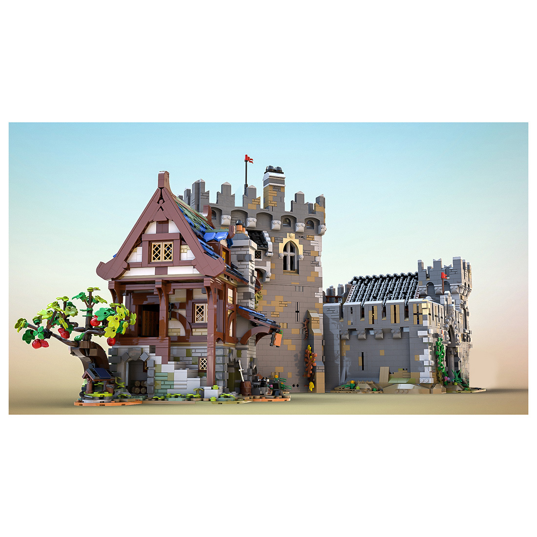 7500+Pcs Medieval Castle Building Block Set