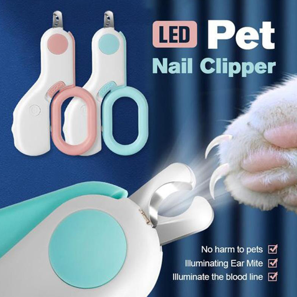 Flygooses Nail Clipper with LED Light for Cats Dogs