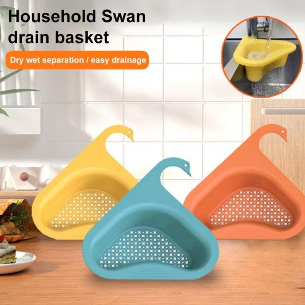 Flygooses Kitchen Swan Sink Drain Rack