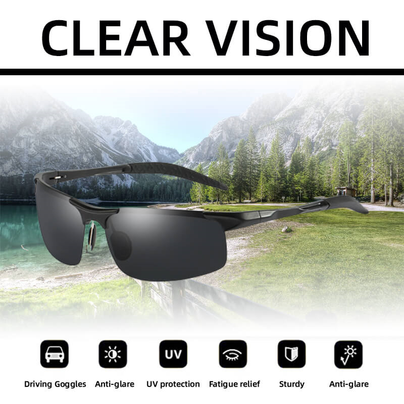 Flygooses Men's Photochromic Sunglasses with Antiglare Polarized Lens