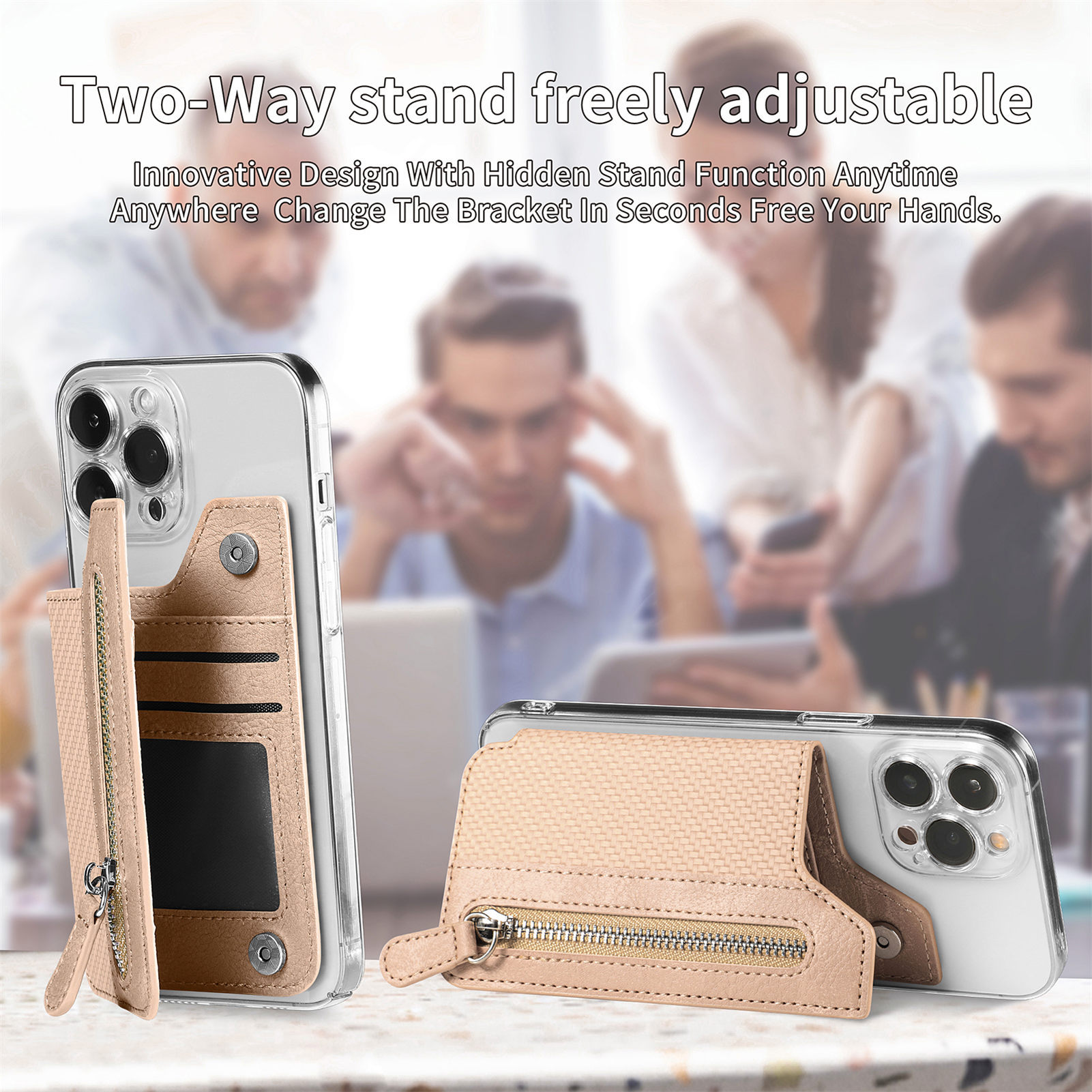 FrugalFair Universal Adhesive Card Holder on Phone