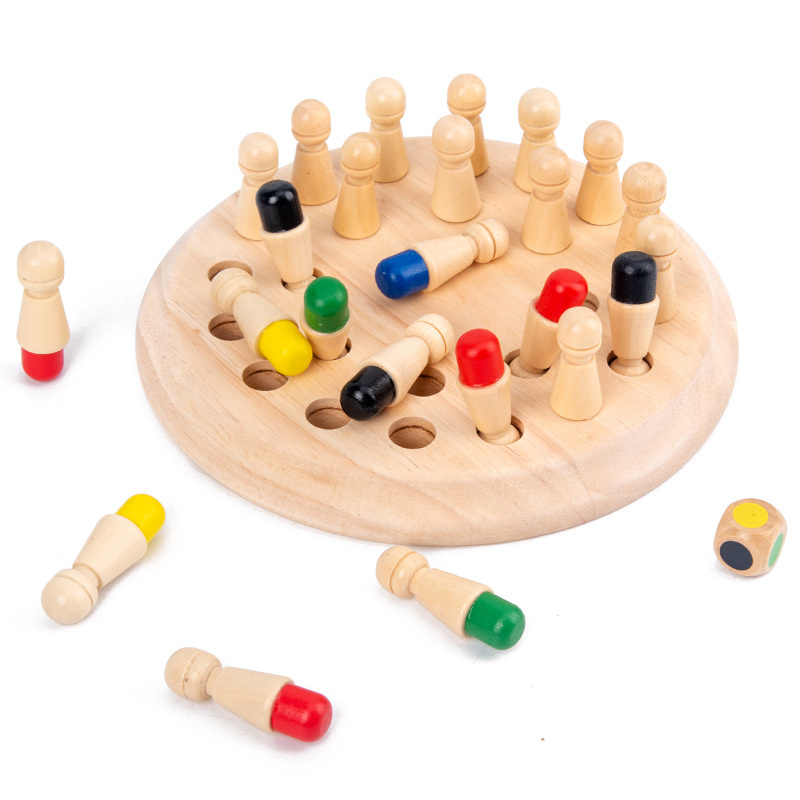 Flygooses Wooden Memory Match Stick Chess Game