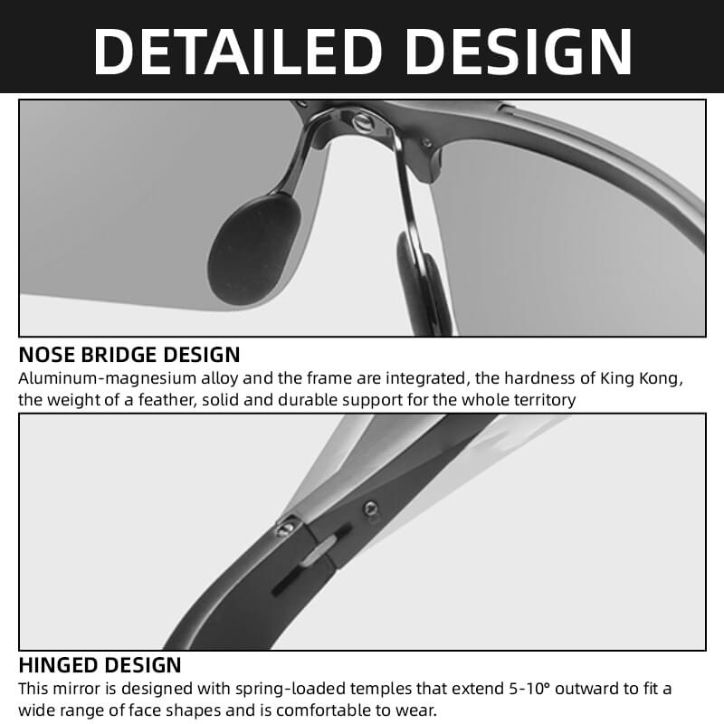 Flygooses Men's Photochromic Sunglasses with Antiglare Polarized Lens