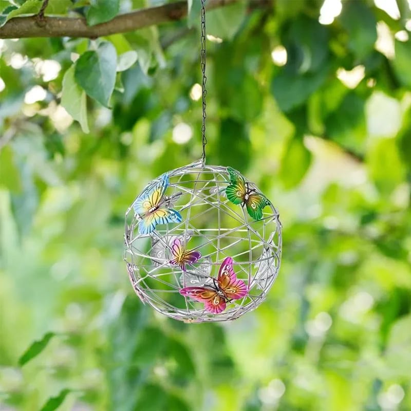 Solar-Powered Butterfly Globe Light