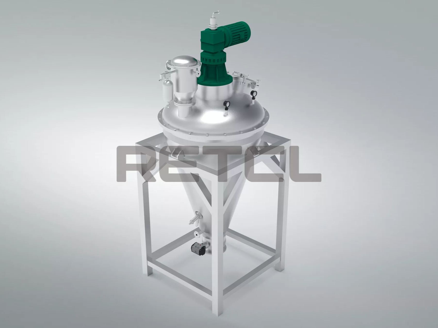 Full Size Rendering of Conical Dual Screw Mixer by RETCL Process