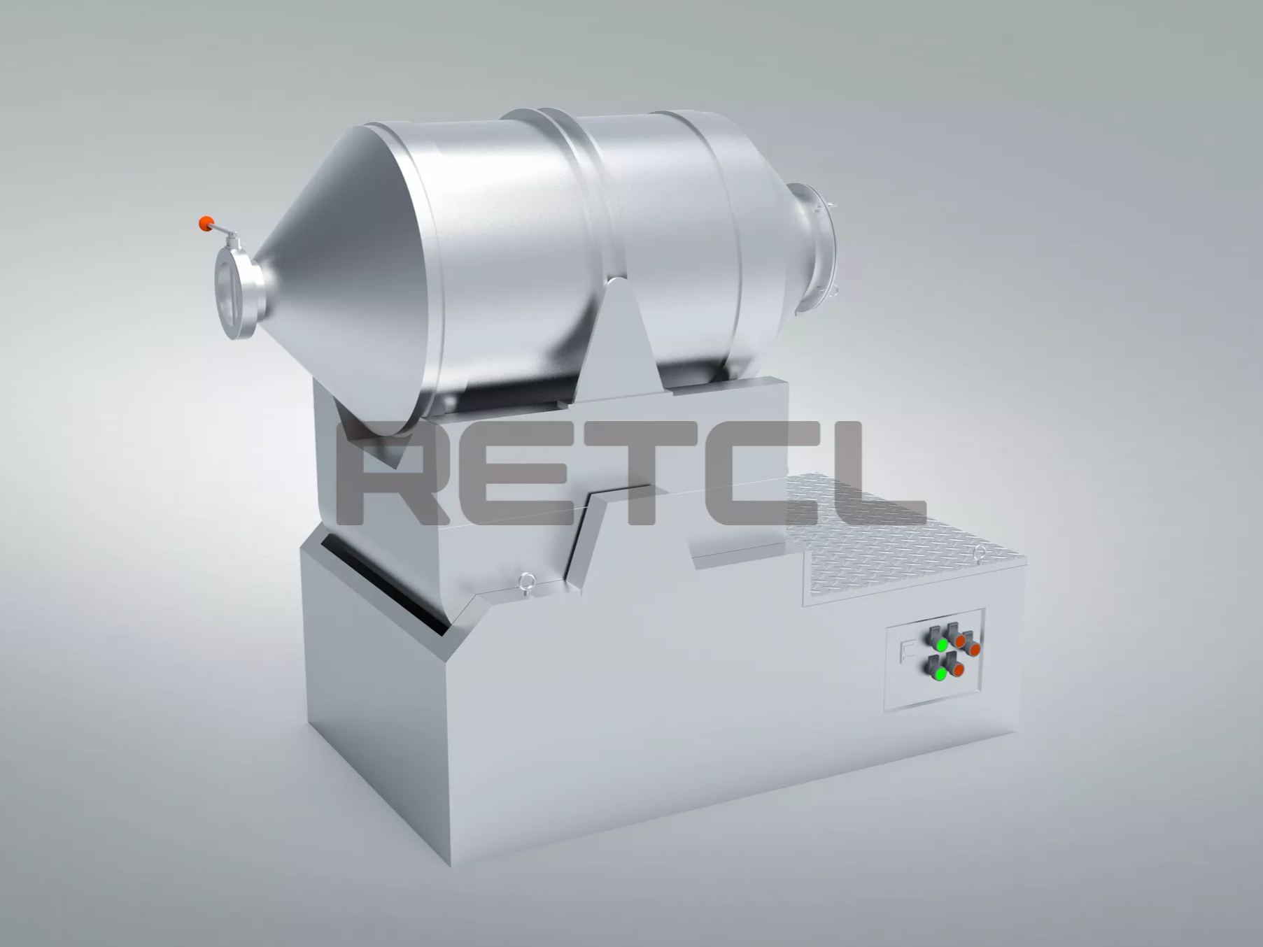 Full Size Rendering of 2D Rolling Mixer by RETCL Process