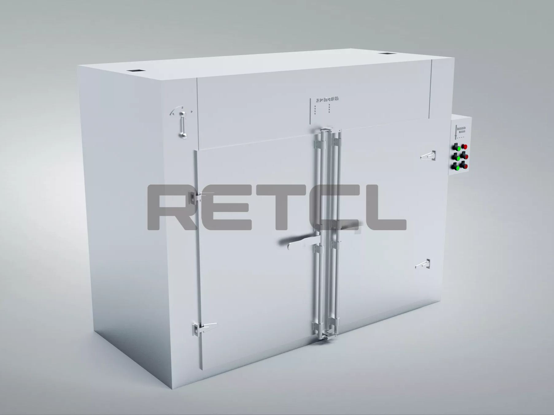 Full Size Rendering of Hot Air Circulation Oven by RETCL Process