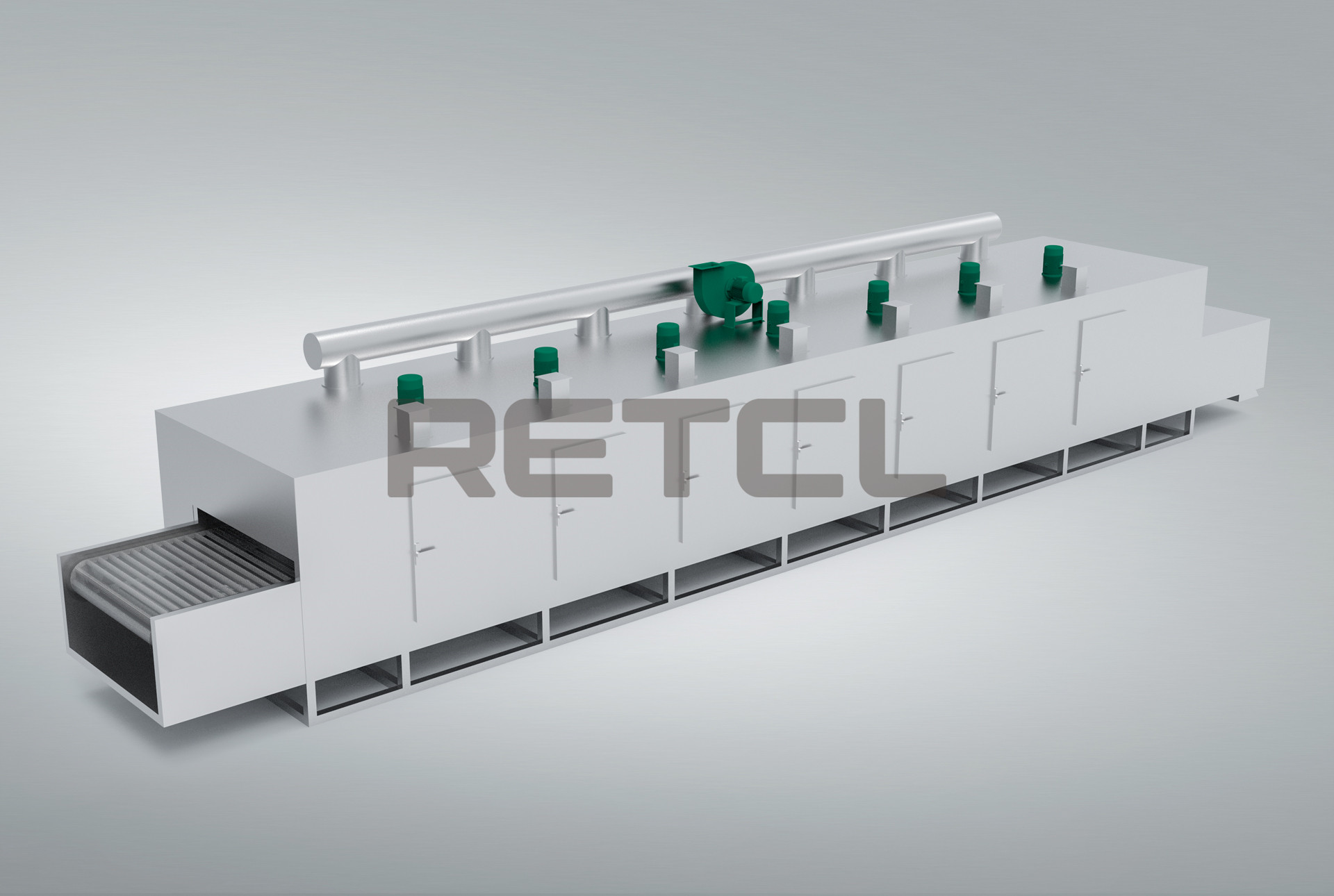 Full Size Rendering of Single Layer Belt Dryer by RETCL Process