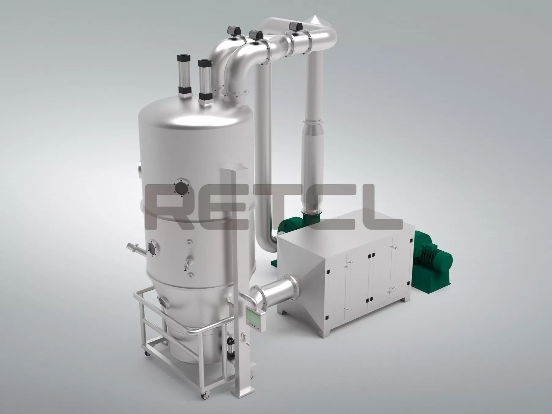 FL-Vertical Fluidized Bed Spray Granulator-RETCL Process